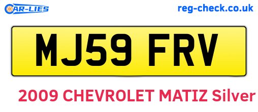MJ59FRV are the vehicle registration plates.