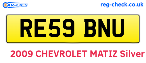 RE59BNU are the vehicle registration plates.