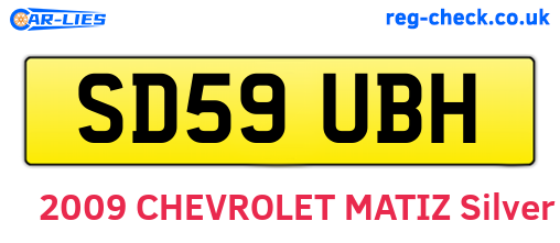 SD59UBH are the vehicle registration plates.