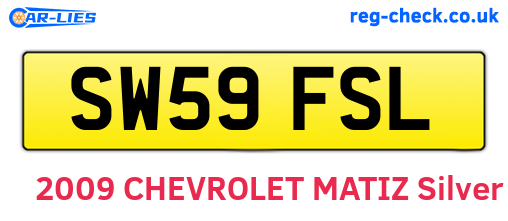 SW59FSL are the vehicle registration plates.