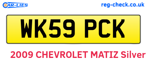 WK59PCK are the vehicle registration plates.