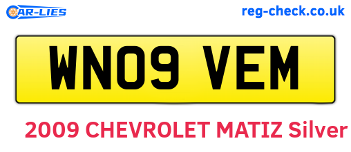 WN09VEM are the vehicle registration plates.
