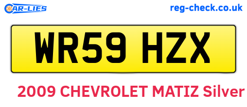 WR59HZX are the vehicle registration plates.