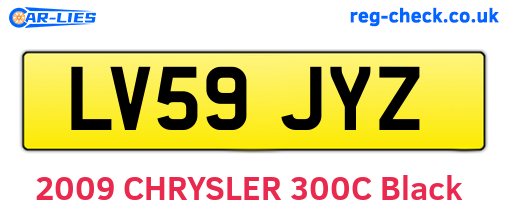 LV59JYZ are the vehicle registration plates.