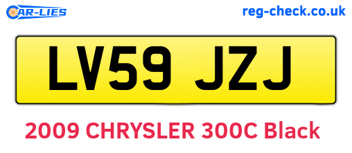 LV59JZJ are the vehicle registration plates.