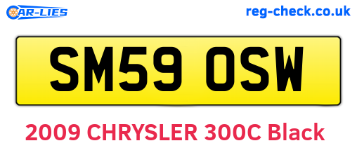 SM59OSW are the vehicle registration plates.