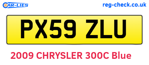 PX59ZLU are the vehicle registration plates.