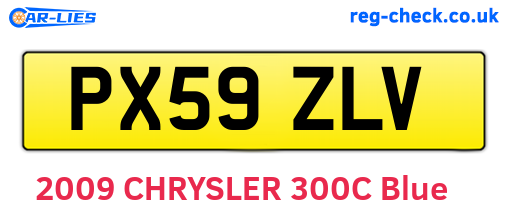 PX59ZLV are the vehicle registration plates.