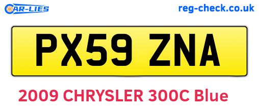 PX59ZNA are the vehicle registration plates.