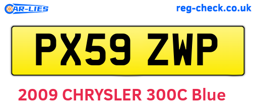 PX59ZWP are the vehicle registration plates.