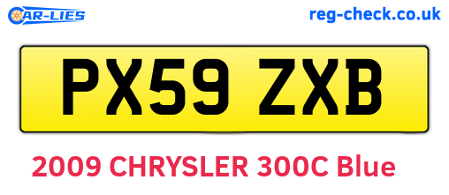 PX59ZXB are the vehicle registration plates.