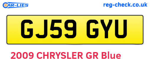 GJ59GYU are the vehicle registration plates.