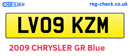 LV09KZM are the vehicle registration plates.