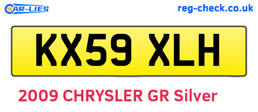 KX59XLH are the vehicle registration plates.