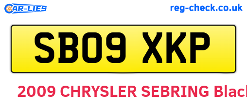 SB09XKP are the vehicle registration plates.