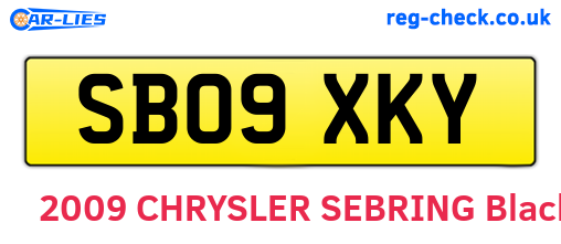 SB09XKY are the vehicle registration plates.