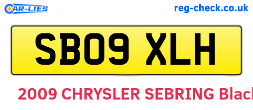 SB09XLH are the vehicle registration plates.