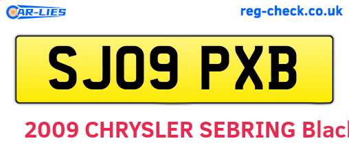 SJ09PXB are the vehicle registration plates.