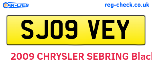 SJ09VEY are the vehicle registration plates.