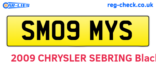 SM09MYS are the vehicle registration plates.