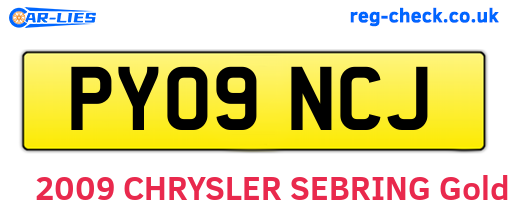 PY09NCJ are the vehicle registration plates.