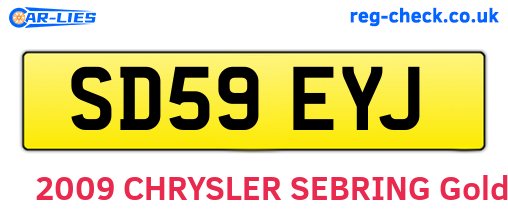SD59EYJ are the vehicle registration plates.