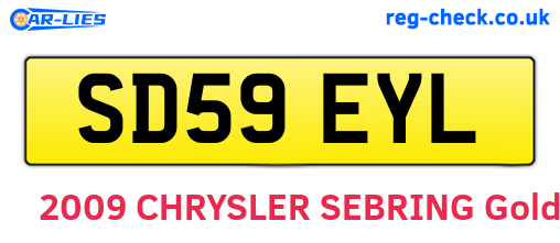 SD59EYL are the vehicle registration plates.
