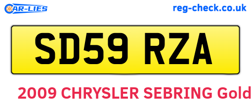 SD59RZA are the vehicle registration plates.