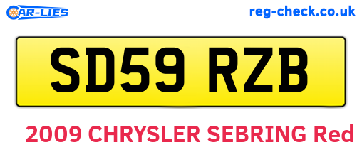 SD59RZB are the vehicle registration plates.