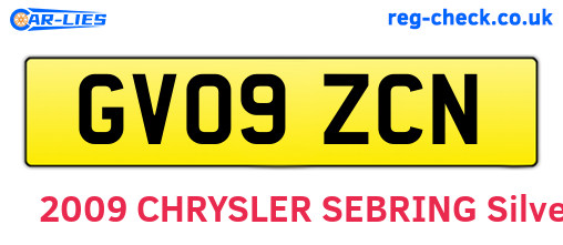GV09ZCN are the vehicle registration plates.