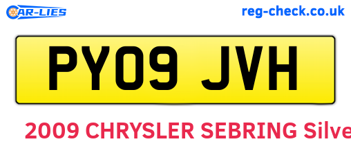 PY09JVH are the vehicle registration plates.