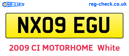 NX09EGU are the vehicle registration plates.
