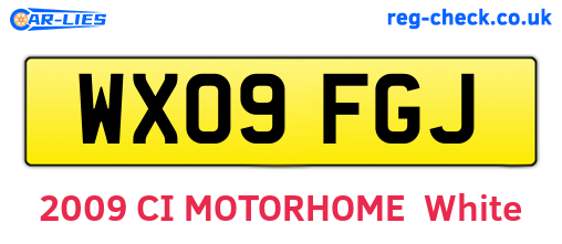 WX09FGJ are the vehicle registration plates.
