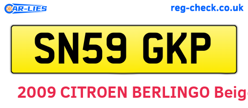 SN59GKP are the vehicle registration plates.