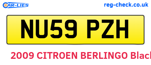 NU59PZH are the vehicle registration plates.