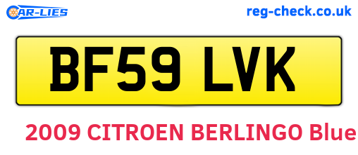 BF59LVK are the vehicle registration plates.