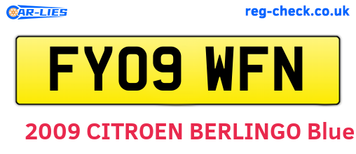 FY09WFN are the vehicle registration plates.