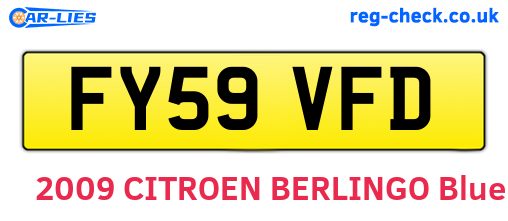 FY59VFD are the vehicle registration plates.