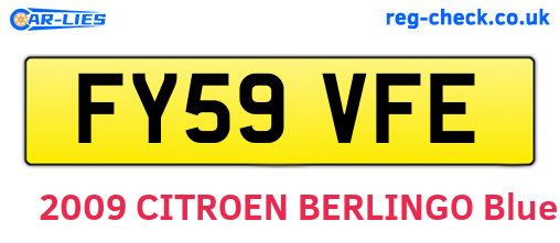 FY59VFE are the vehicle registration plates.