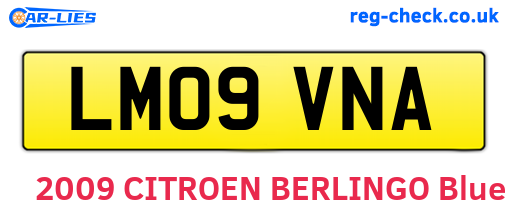 LM09VNA are the vehicle registration plates.