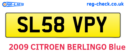 SL58VPY are the vehicle registration plates.
