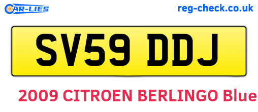 SV59DDJ are the vehicle registration plates.