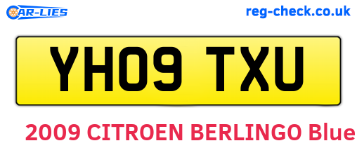 YH09TXU are the vehicle registration plates.