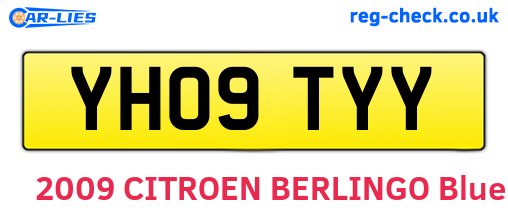 YH09TYY are the vehicle registration plates.