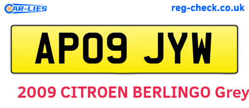 AP09JYW are the vehicle registration plates.