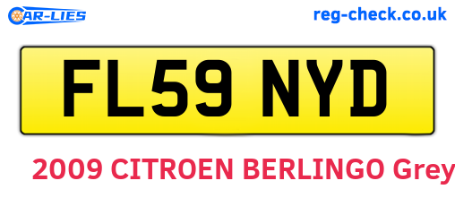 FL59NYD are the vehicle registration plates.