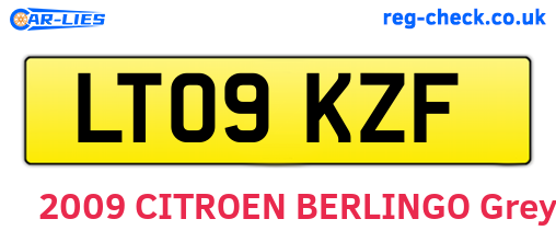 LT09KZF are the vehicle registration plates.