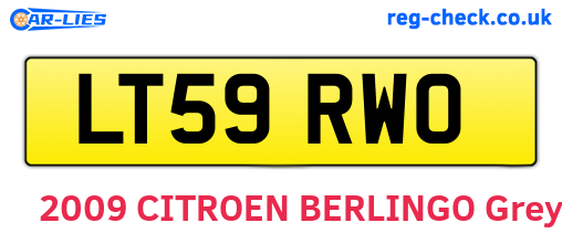 LT59RWO are the vehicle registration plates.