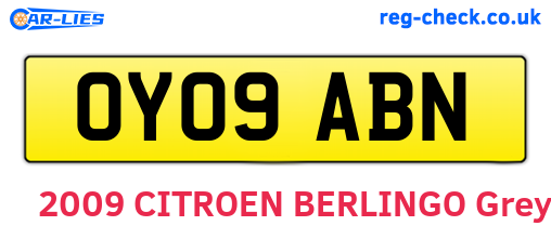 OY09ABN are the vehicle registration plates.