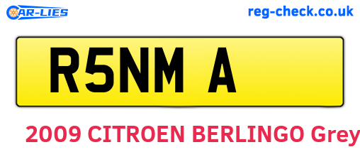 R5NMA are the vehicle registration plates.